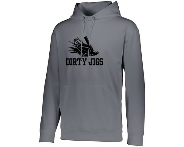 Dirty Jigs Sport-TekPerformance Hooded Sweatshirt Graphite