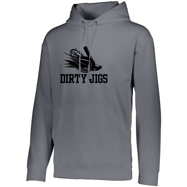 Dirty Jigs Sport-TekPerformance Hooded Sweatshirt Graphite