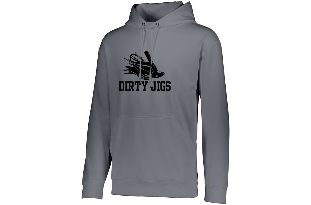 Dirty Jigs Sport-TekPerformance Hooded Sweatshirt Graphite