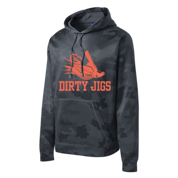 Dirty Jigs Sport-Tek Full Hex Performance Hooded Sweatshirt with Jig